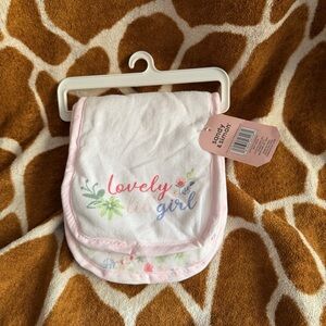 Lovely Little Girl Burp cloth Set - Pink
